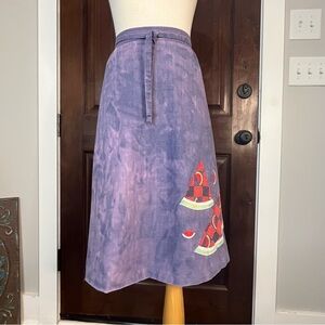 Purple Watermelon Wrap Skirt